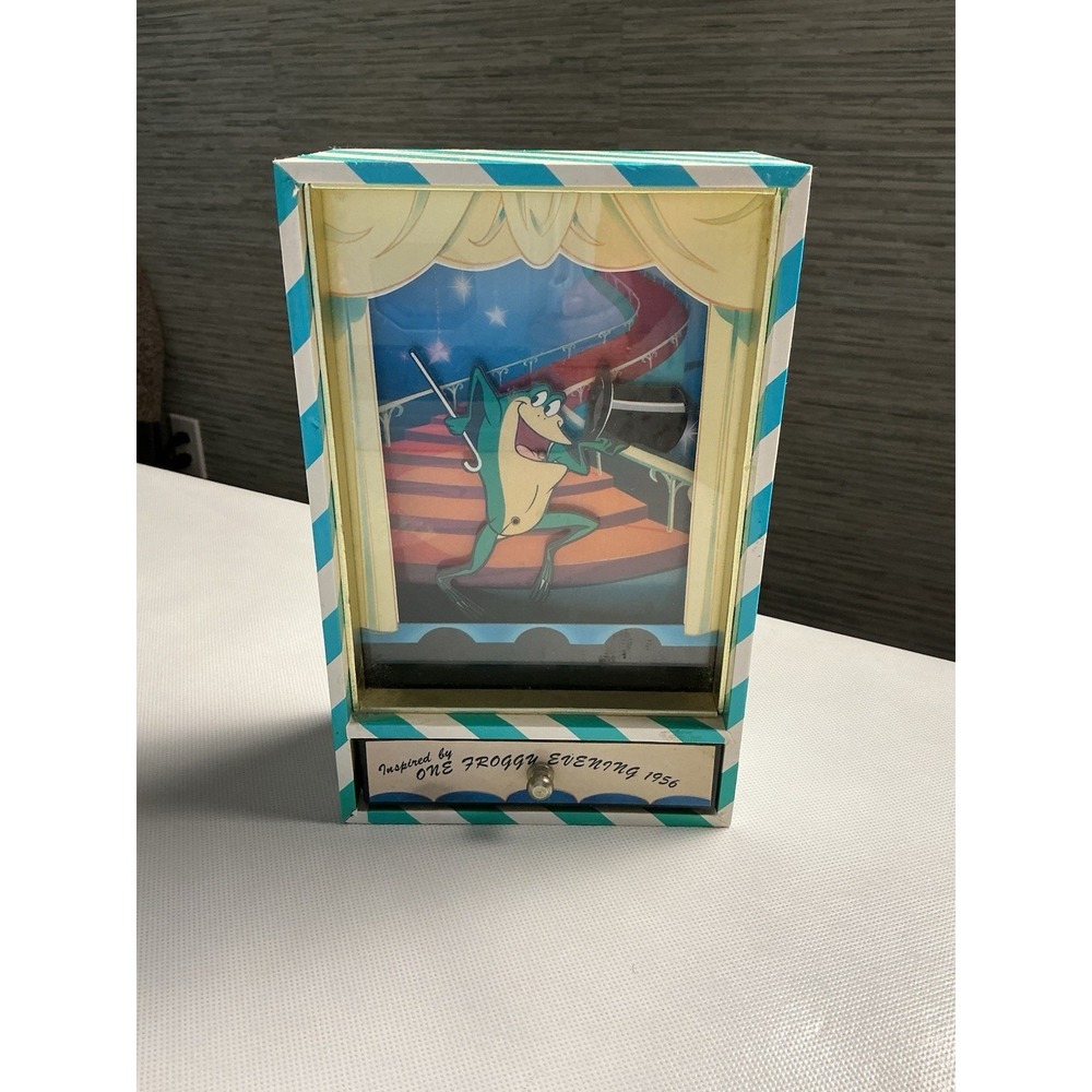 VTG 1993 Warner Bros. Michigan J. Frog  Musical Jewelry Box "Hello My Baby"